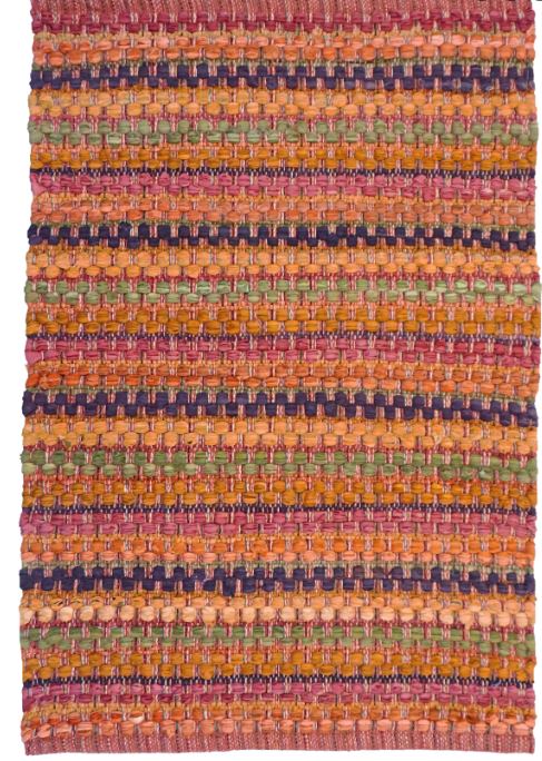 Strata Rag Rug Cotton Paprika 30" x 50"