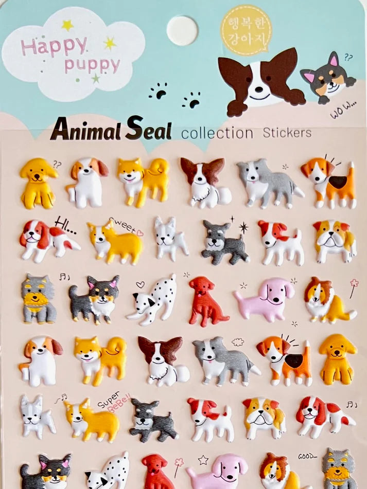 Stickers Puppy Puffy