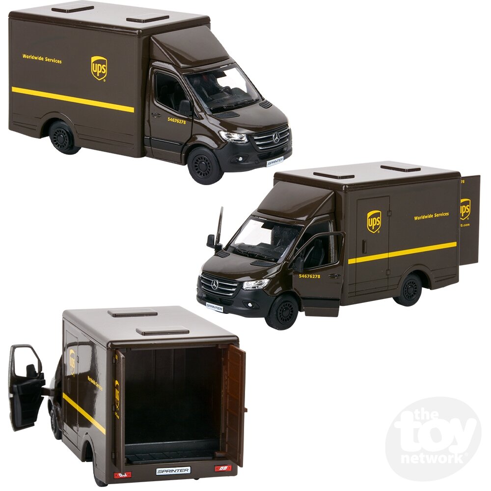 Diecast Pullback - UPS Box Truck - Mercedes-Benz Sprinter - 5" - Sold Individually