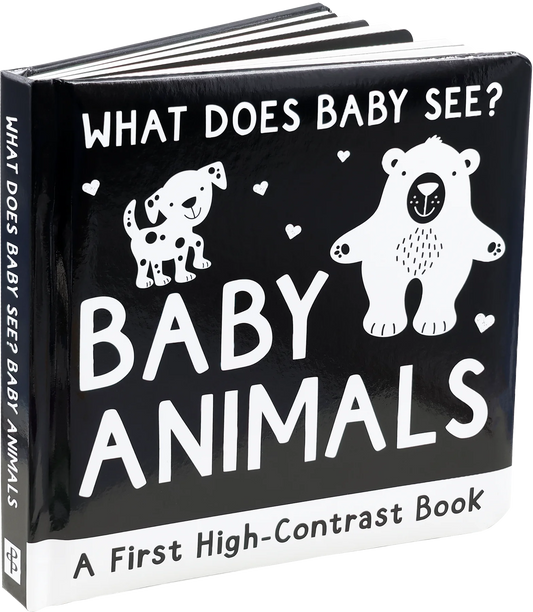 First Board Book High Contrast What Does Baby See? Baby Animals