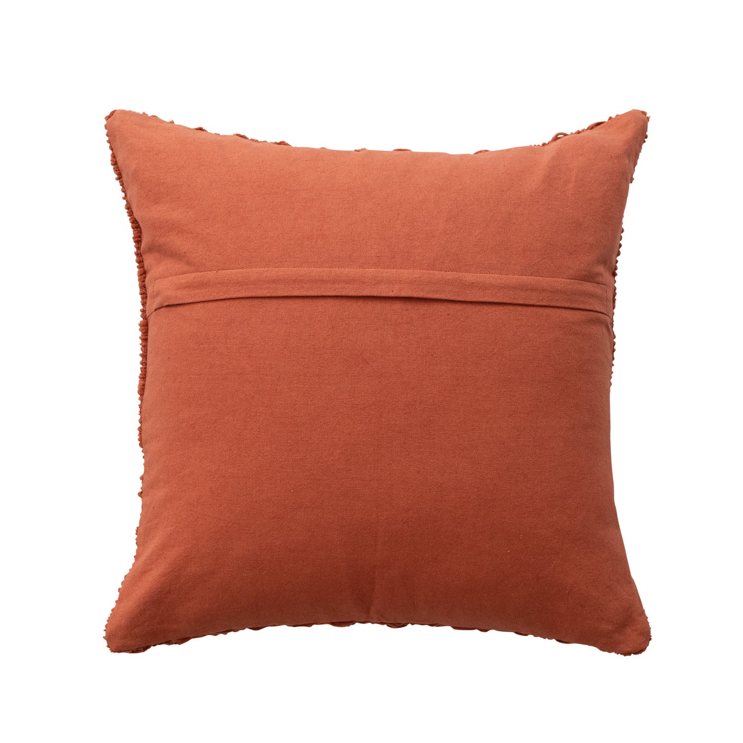 Pillow Chenille Waffle Weave Rust 18" Square