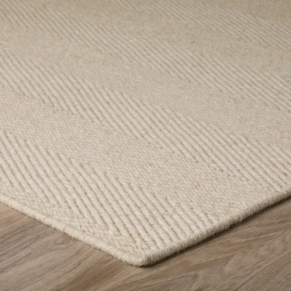 Monaco Herringbone Wool Rug Linen 5' X 7'6"