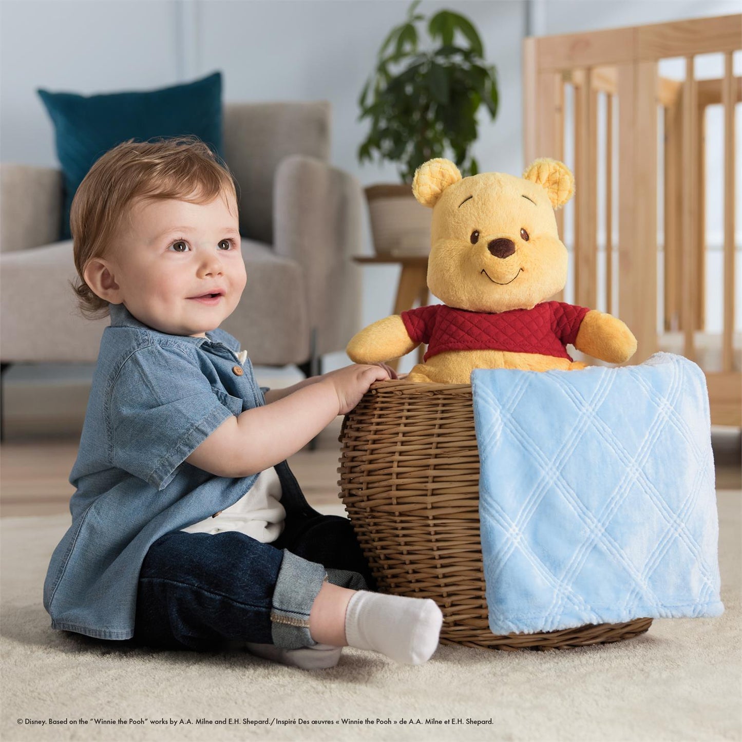 Plush Disney Oh So Snuggly Winnie The Pooh