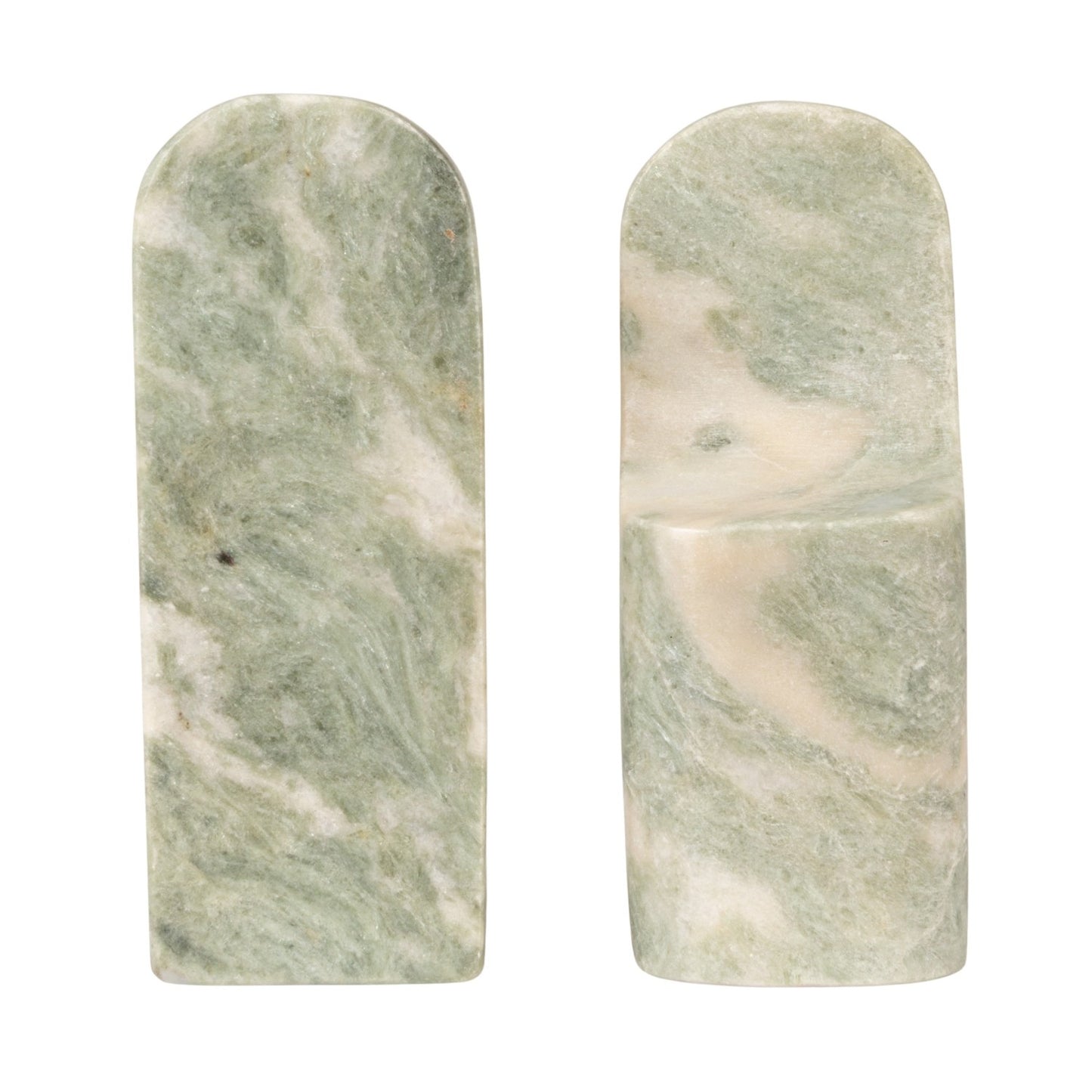 Bookends Marble Green Melange 5.75"h (Sold as Pair)
