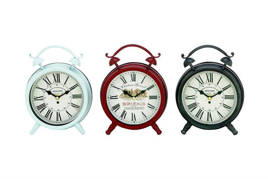 Metal Vintage Clocks - Assortment of Colors