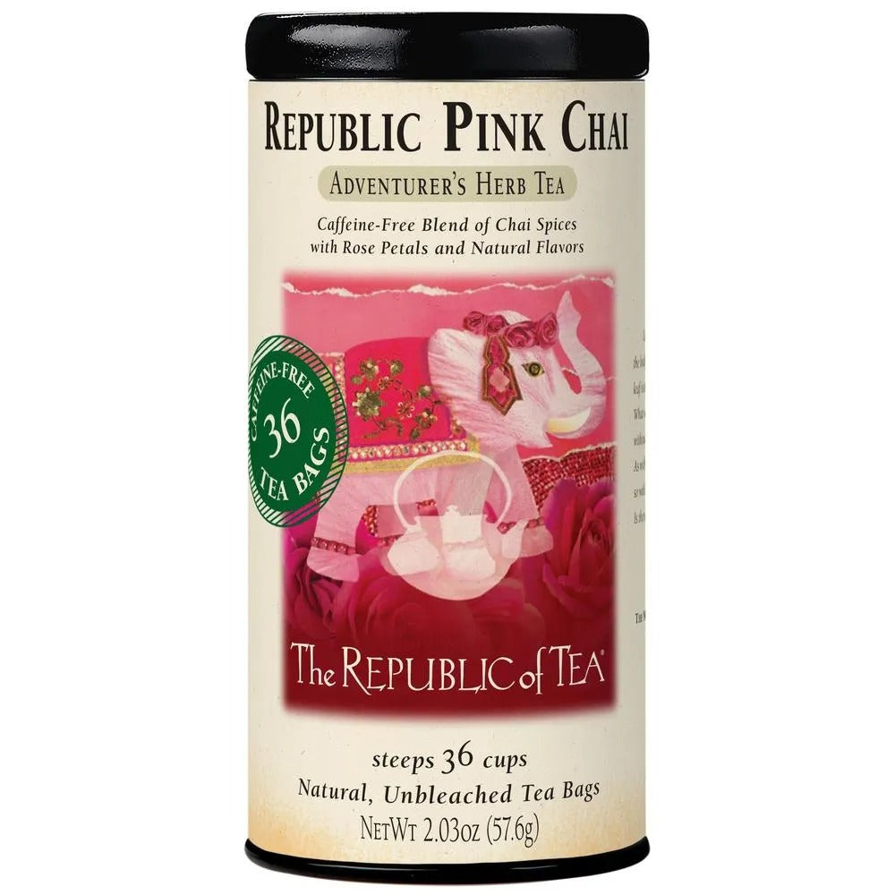 Classic Herbal Tea Tin - Republic Pink Chai 36bags