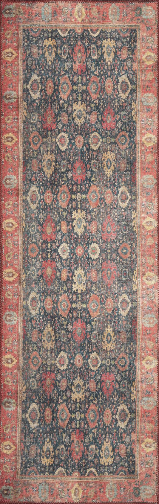 London Luna Navy Washable Rug Runner 2'6" x 7'6"
