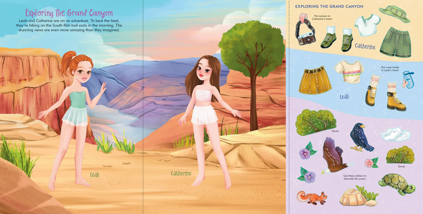 Sticker Doll Dress Up Book Vacation