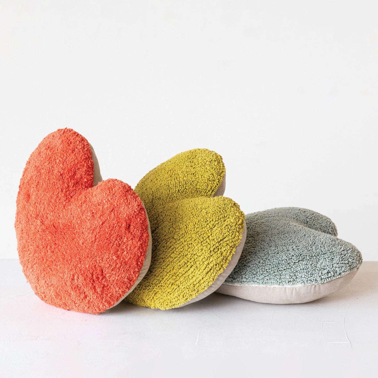 Pillow Tufted Heart Shaped 3 Colors 16"L (Sold Individually)