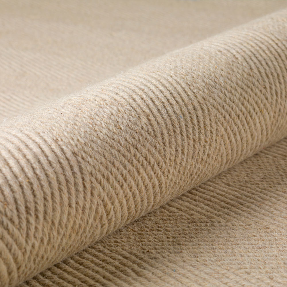 Monaco Herringbone Wool Rug Linen 5' X 7'6"