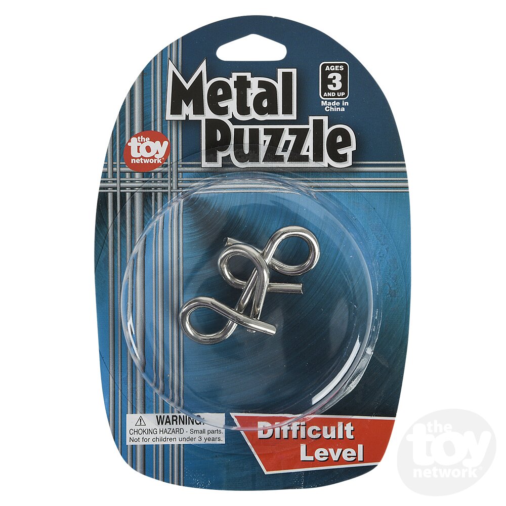 Brain Teaser IQ Puzzle Wire Metal Carded 2" (Sold Individually)
