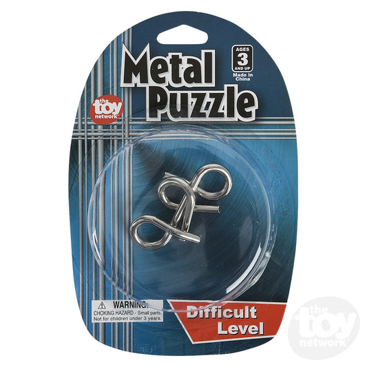 Brain Teaser IQ Puzzle Wire Metal Carded 2" (Sold Individually)