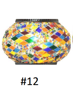 Mosaic Lamp Globe 12" #12