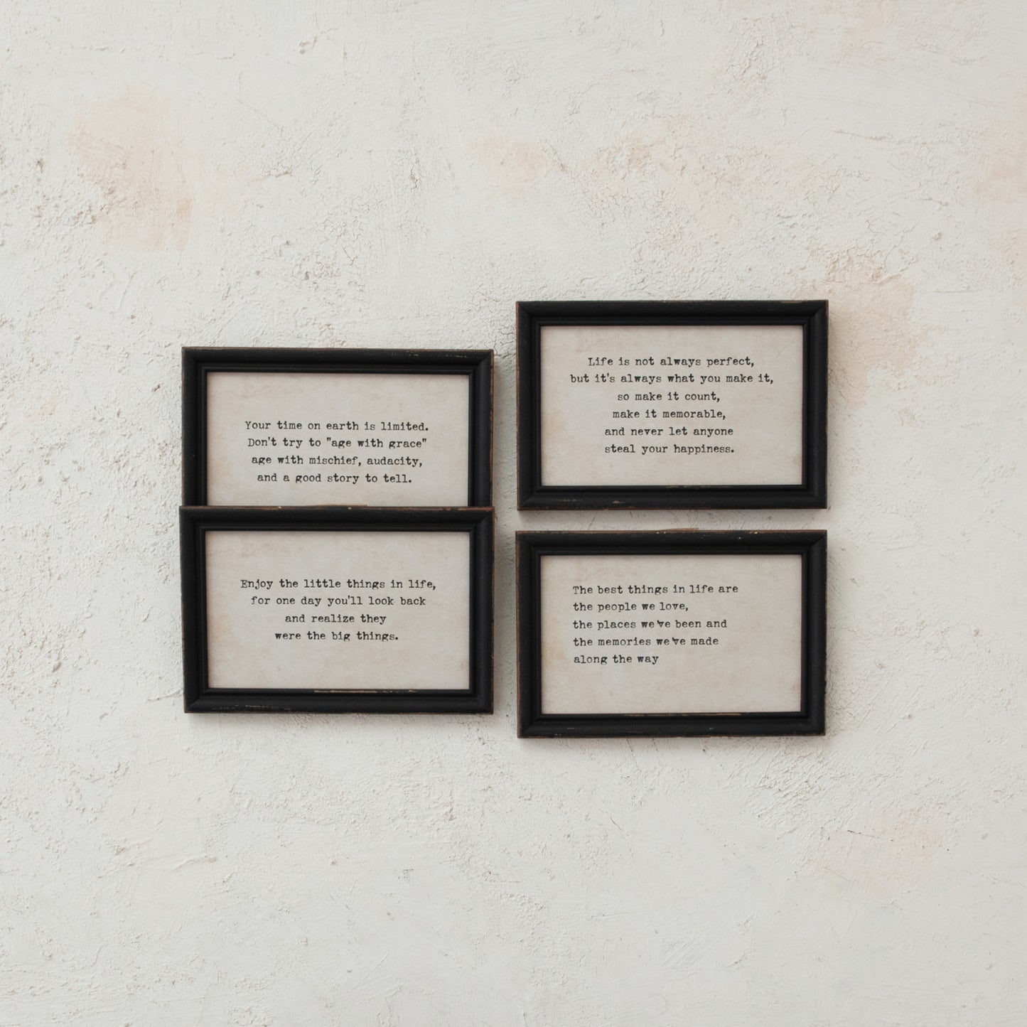 Wall Décor Wood Framed Sayings
