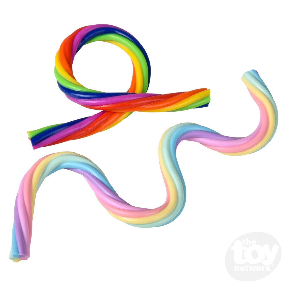 Stretchy Rainbow Noodle Pastel or Bright 12" (Sold Each)