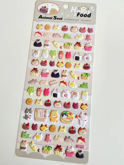 Stickers Cat Food Puffy