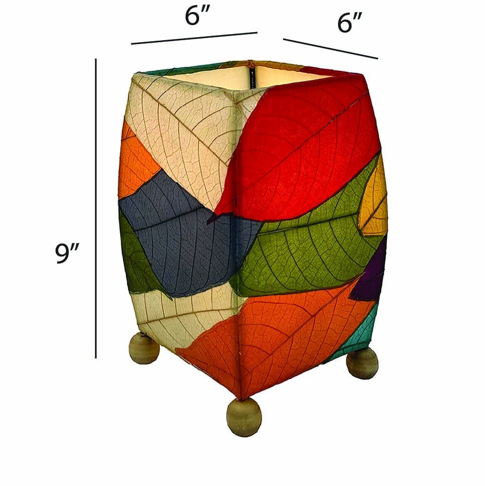 Mini Square Cocoa Leaf Lamp