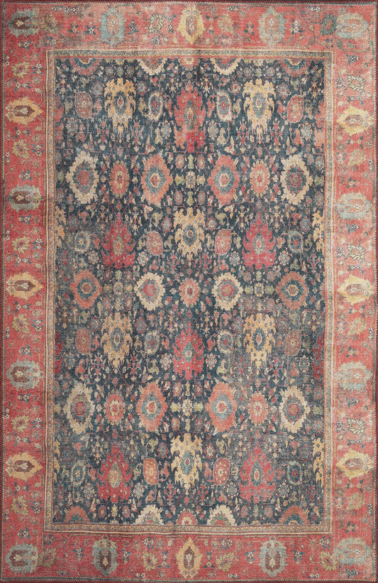 London Luna Navy Washable Rug 2' x 3'