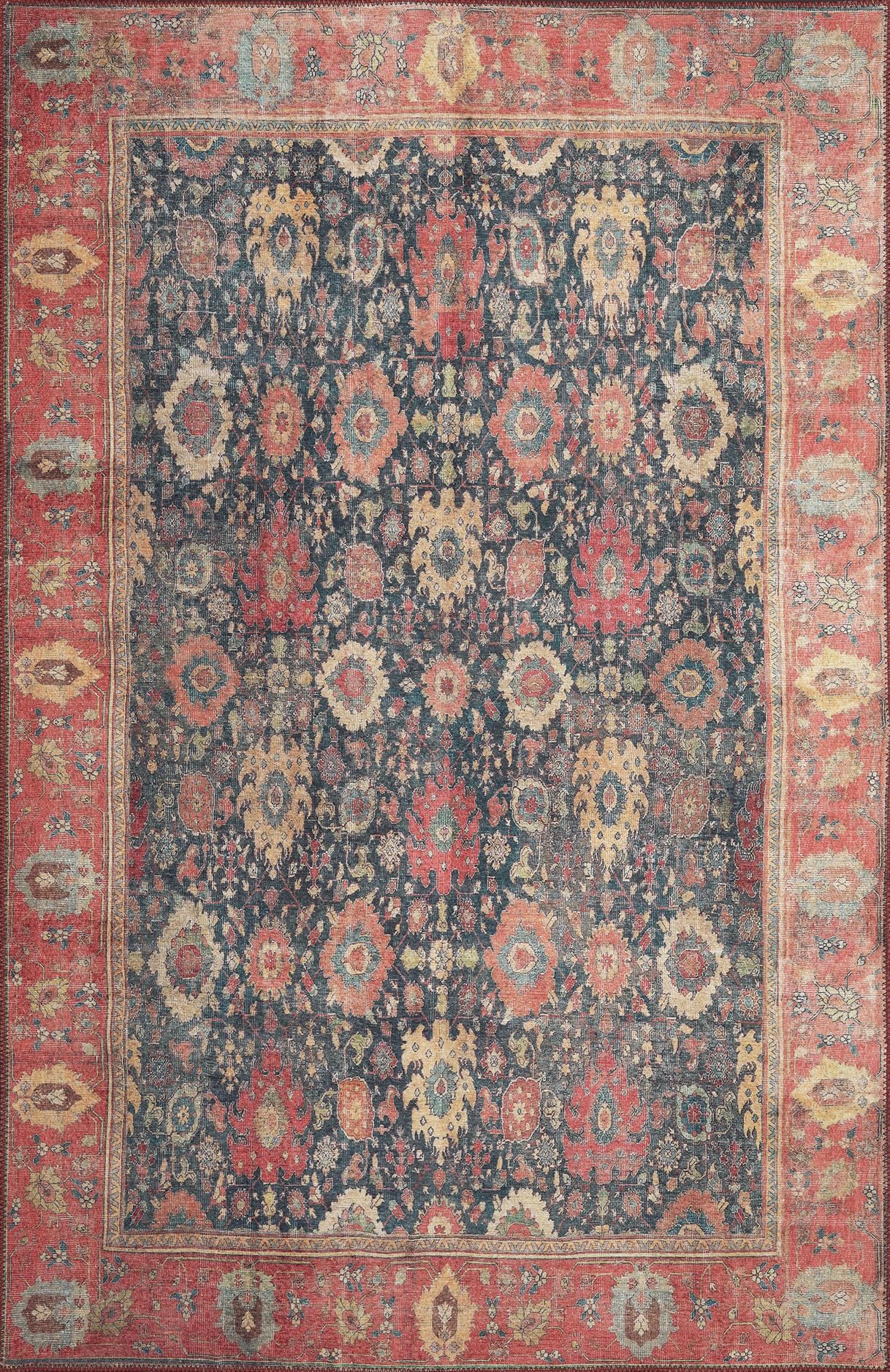 London Luna Navy Washable Rug 5' x 7'6"