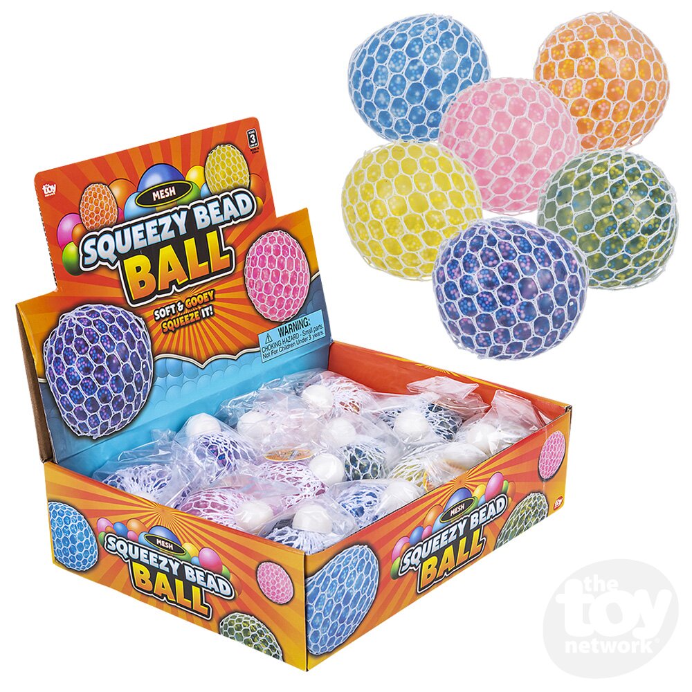 Squeezy Bead Mesh Ball 2.75" (Sold Individually)
