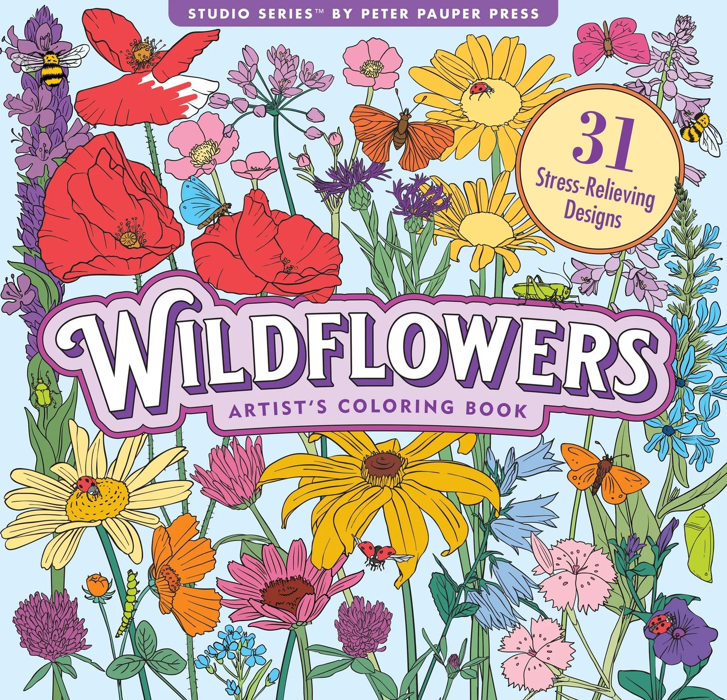 Artist's Adult Coloring Book Wildflowers