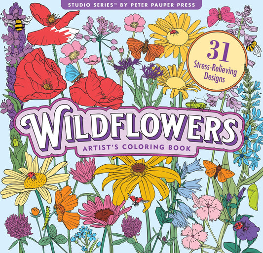 Artist's Adult Coloring Book Wildflowers