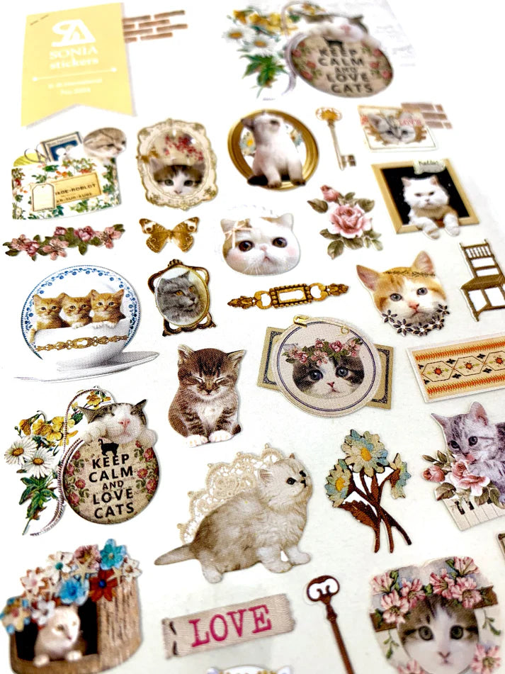 Stickers Lovely Cat Nylon