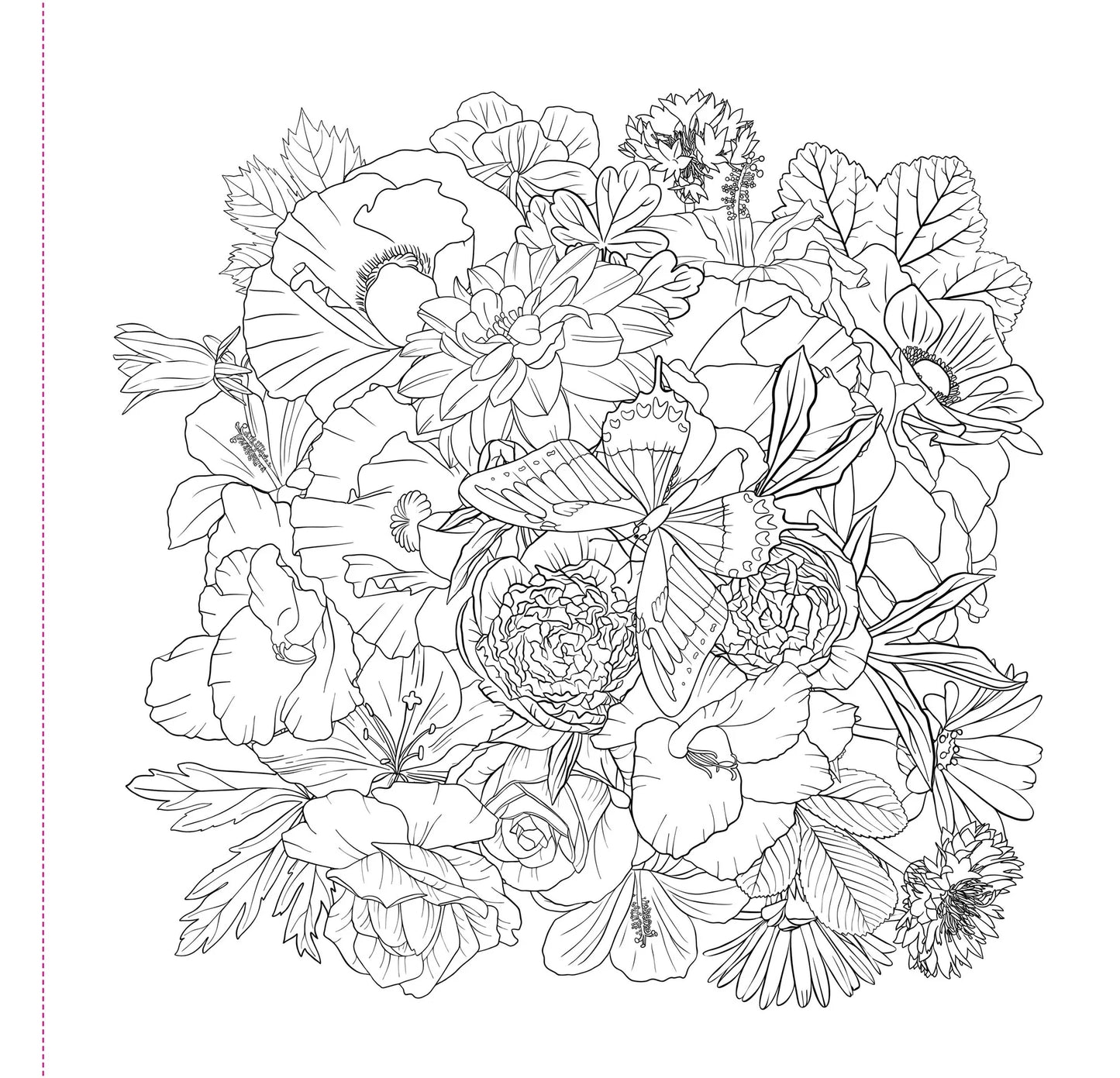 Artist's Adult Coloring Book Wildflowers