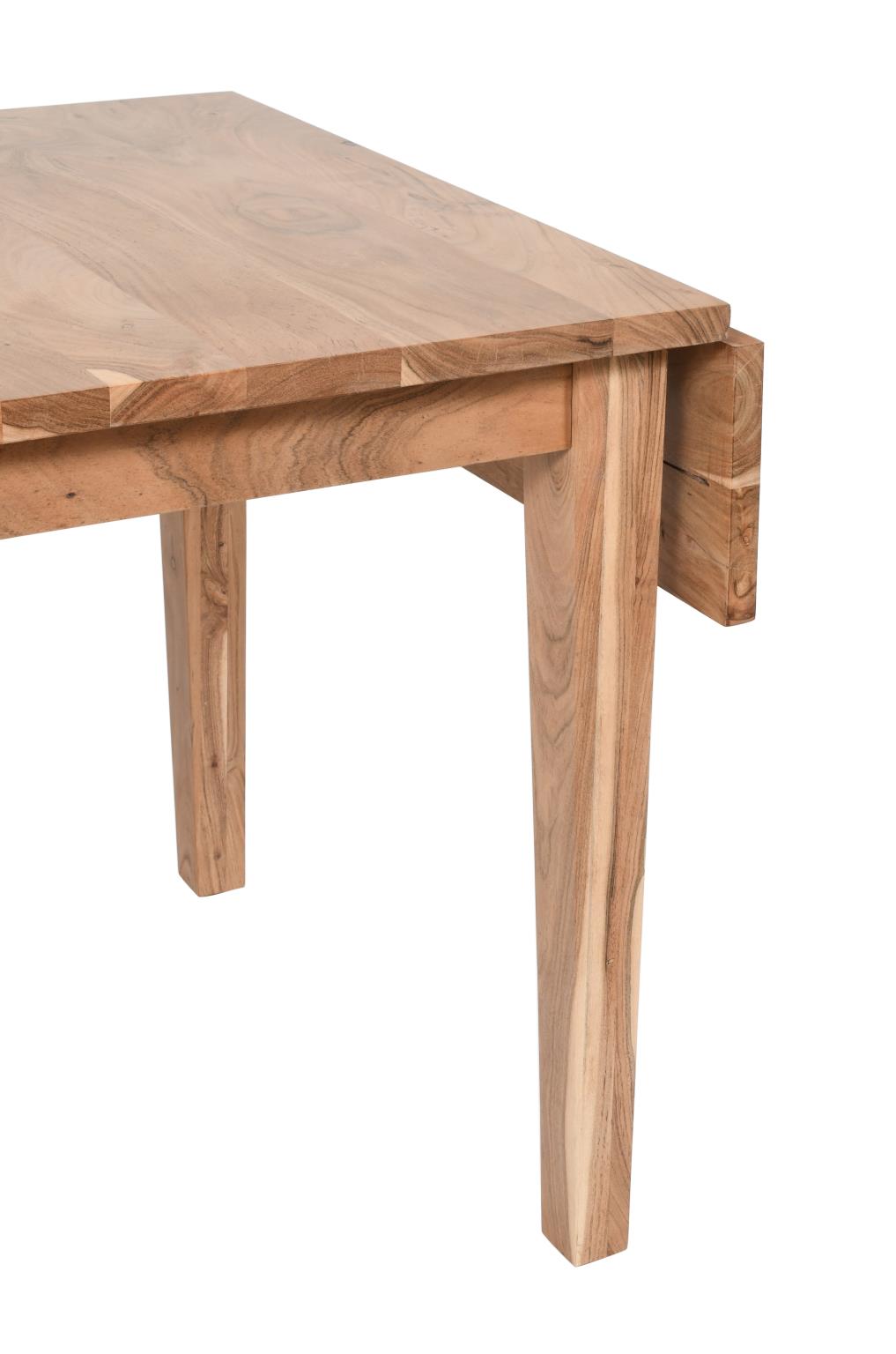 Urban Archive Colby Dining Table Drop Leaf Square To Rectangle Natural