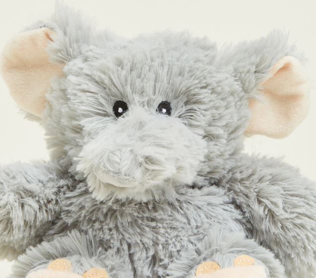 Warmies Junior Elephant Gray 9"