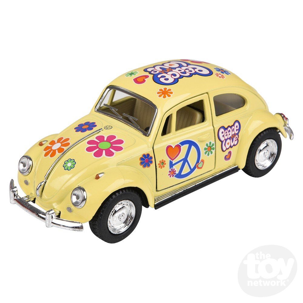 Diecast Pullback - VW Beetle - Flower Power - 5"