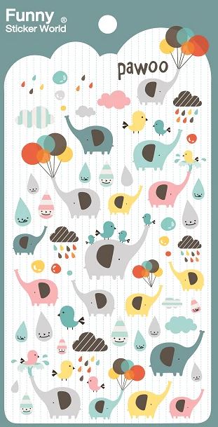 Stickers Elephant Pawoo Gel