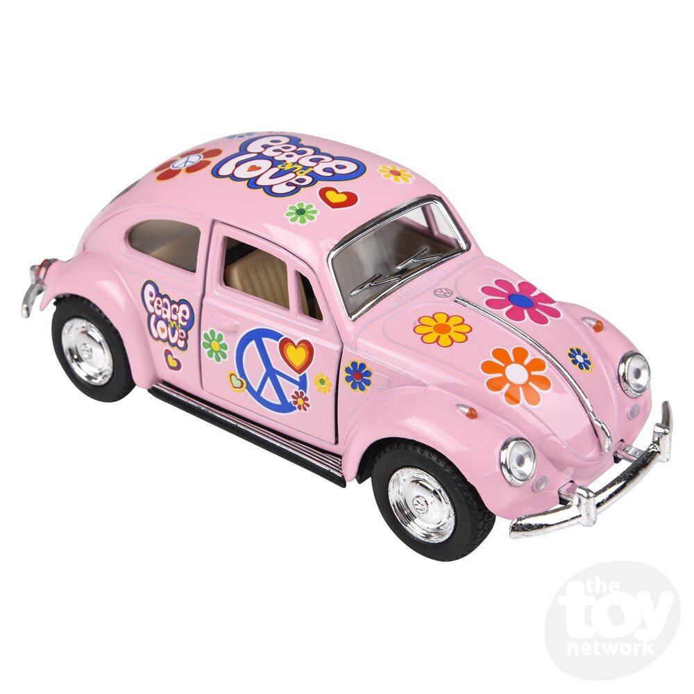 Diecast Pullback - VW Beetle - Flower Power - 5"