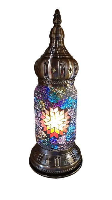 Mosaic Lamp Lantern 12" E