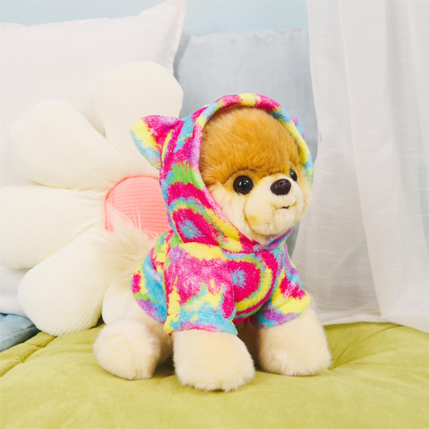 Plush Boo With Tie Dyed Hoodie 9"