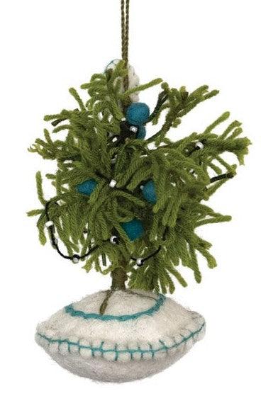 Ornament - Wool Felt - Christmas Tree - 4" - 5.5"h
