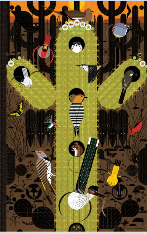 Puzzle 1000 Piece - Charley Harper - The Desert