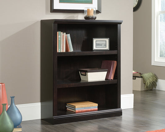 Sauder Select Bookcase Estate Black Finish Three Shelf