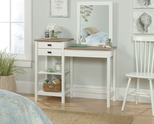 Cottage Road Vanity with Mirror in White