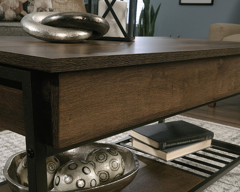 North Avenue Lift Top Coffee Table Smoked Oak Finish