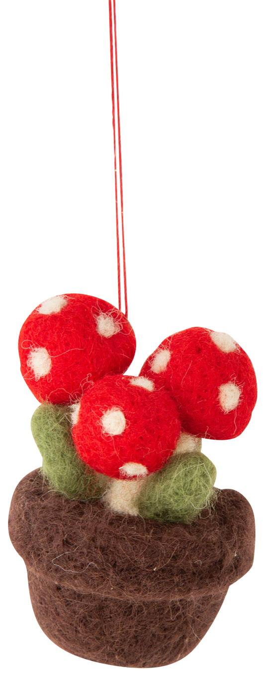 Ornament - Felt Mushroom Trio