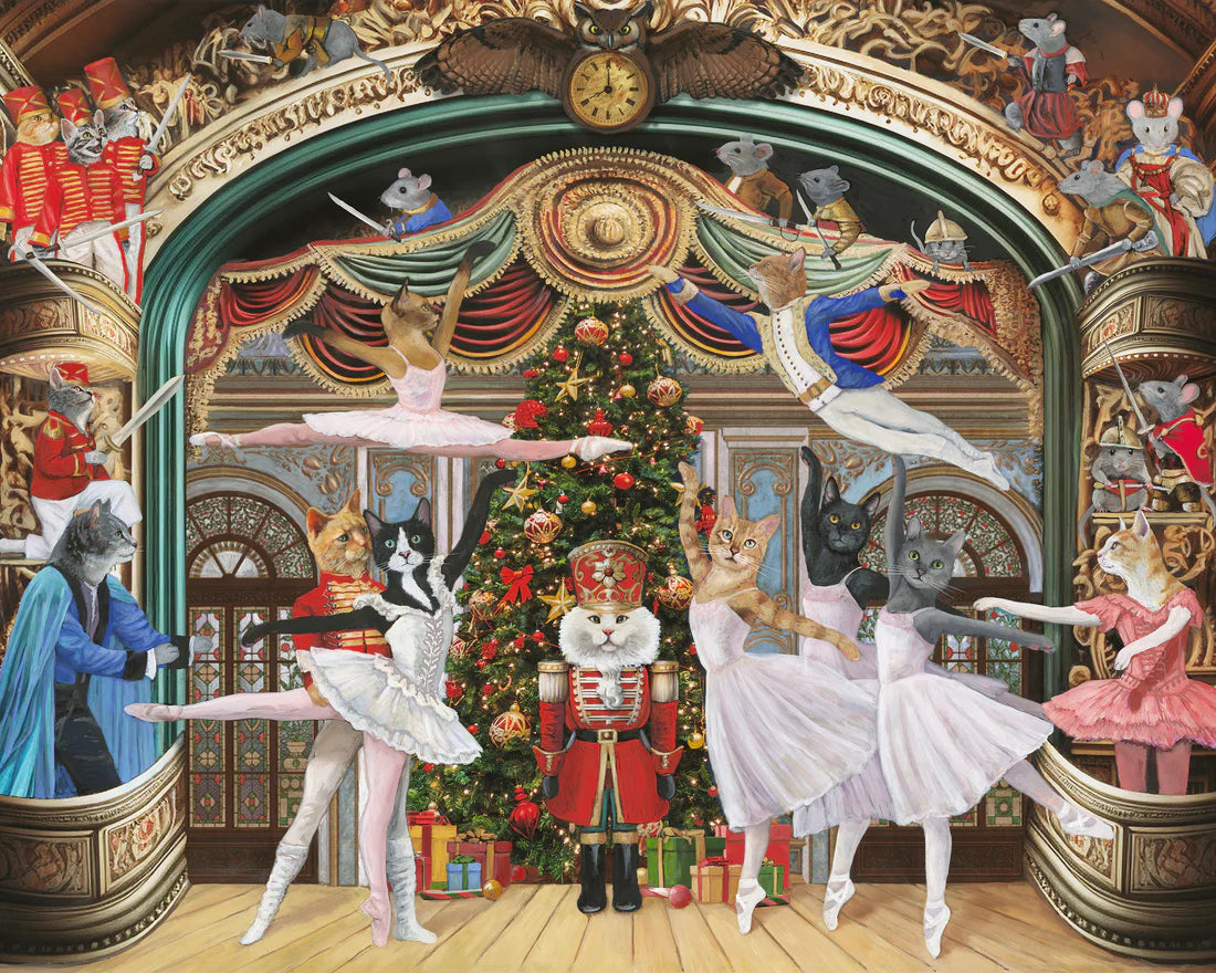 Holiday Puzzle 1000 Piece - Carol Lew - Nutcracker Kitties