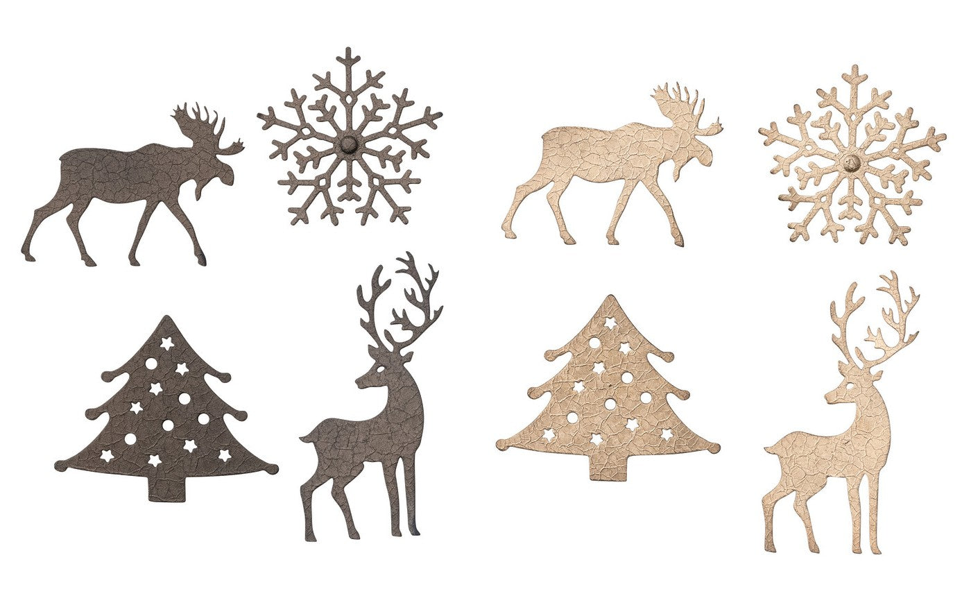 Magnet Holiday Icon Metal Textured Laser Cut 3.5"h - 6.5"h (Sold Individually)