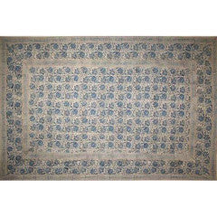 Tapestry Twin Size Veggie Natural Block Blue