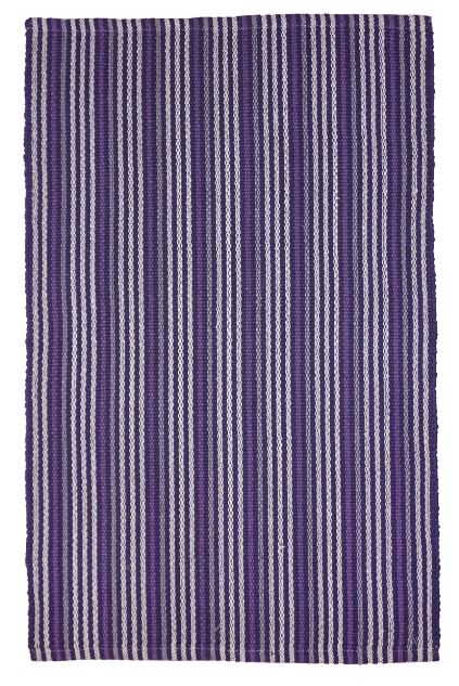 Stripe Rag Rug Cotton Haze 2' x 3'