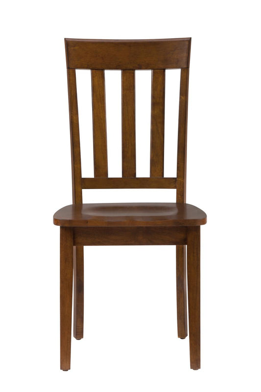 Simplicity Dining Chair Slat Back Caramel