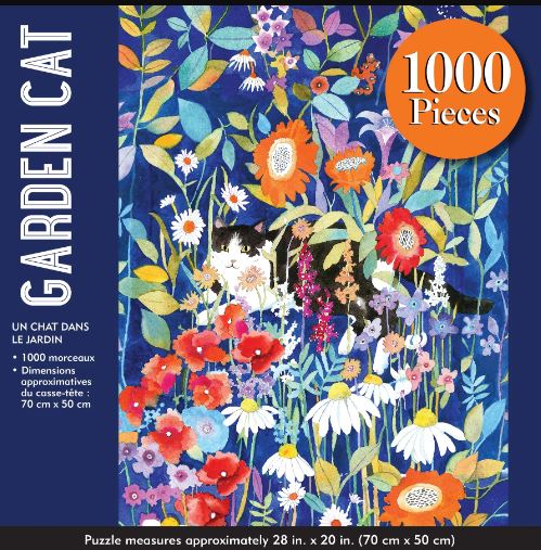 Puzzle 1000 Piece Garden Cat