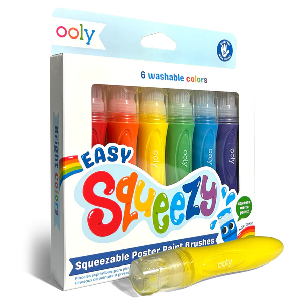 Easy Squeezy Poster Paint Brushes Set of 6