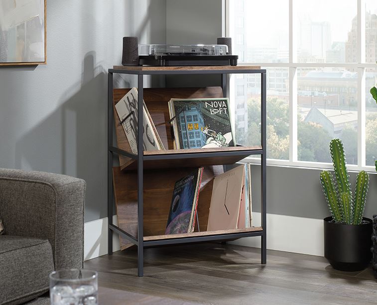 Nova Loft Storage Three Shelf Grand Walnut Finish