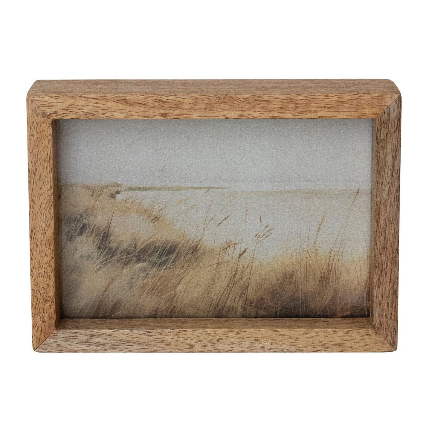 Frame Mango Wood & Glass Natural - Holds 4" x 6" Photos